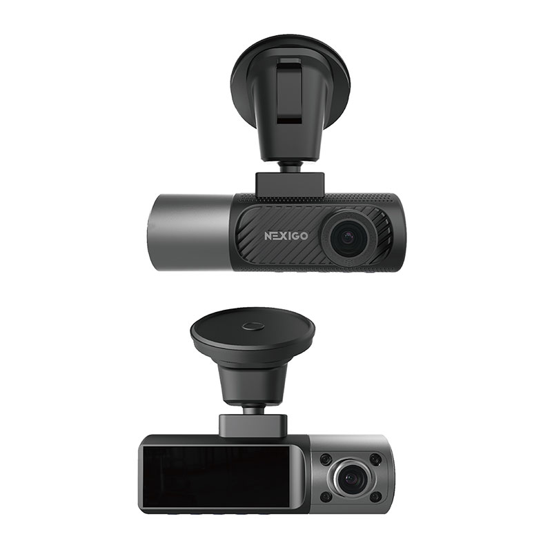 3 kanaleko Dash Cam aurrean eta atzeko barrualdean 5GHz WiFi GPS integratua